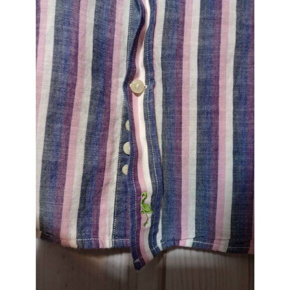 TailorByrd Shirt Men's Large Blue Pink Button Front - Picture 3 of 9